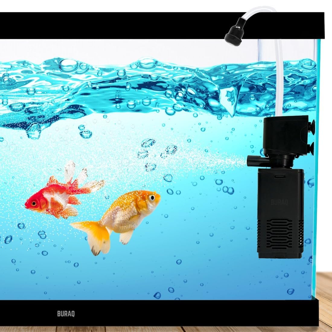 Petcrux Venus Aquarium Filter, 3 in 1 High Power 15 Watt Oxygen Filter for Fish Tank