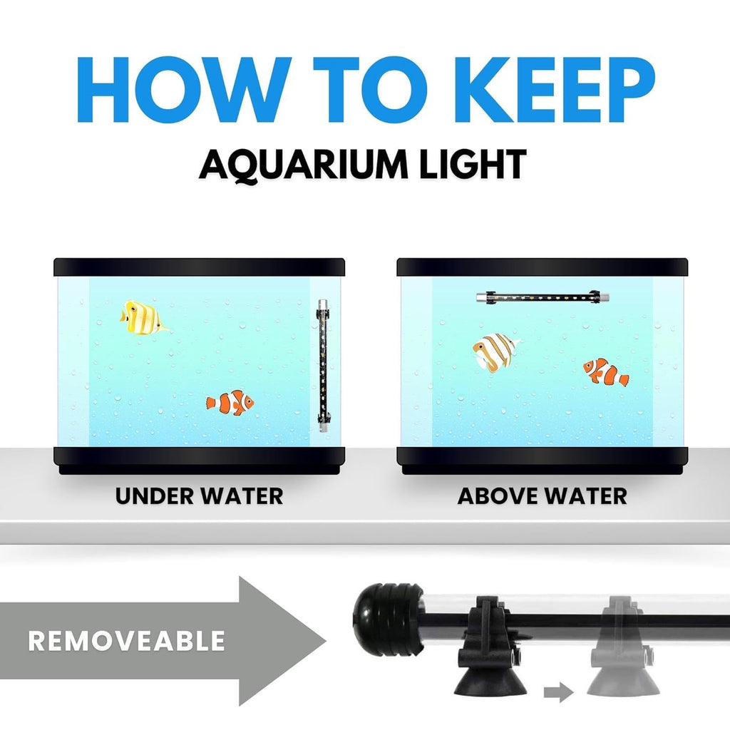 Petcrux SOBO Multicolor Glass Aquarium Fluorescent Light, 6 inch