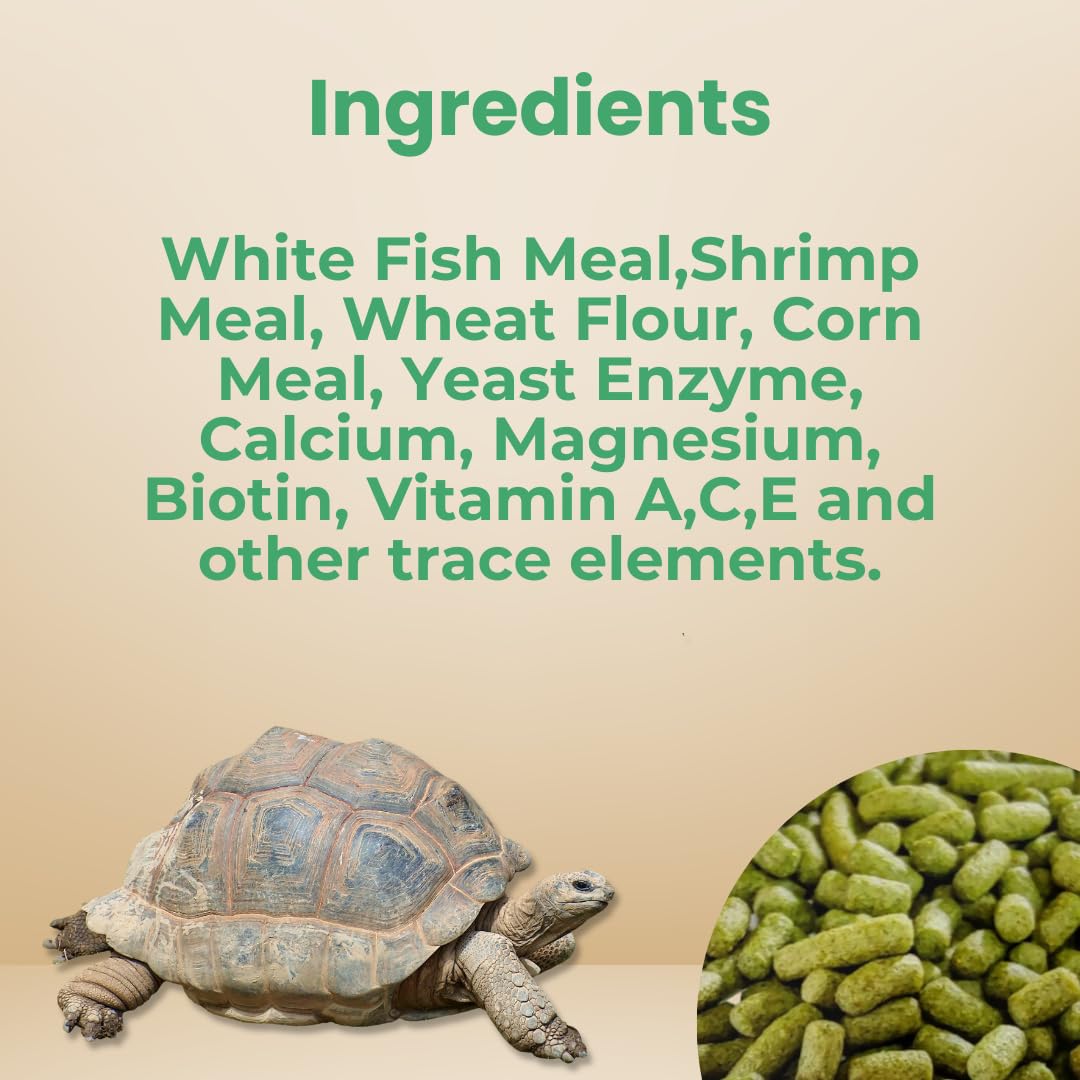 Petcrux Premium Pellet Turtle Food for All Life Stages Contains Fish (1 Kg Refill Pouch)