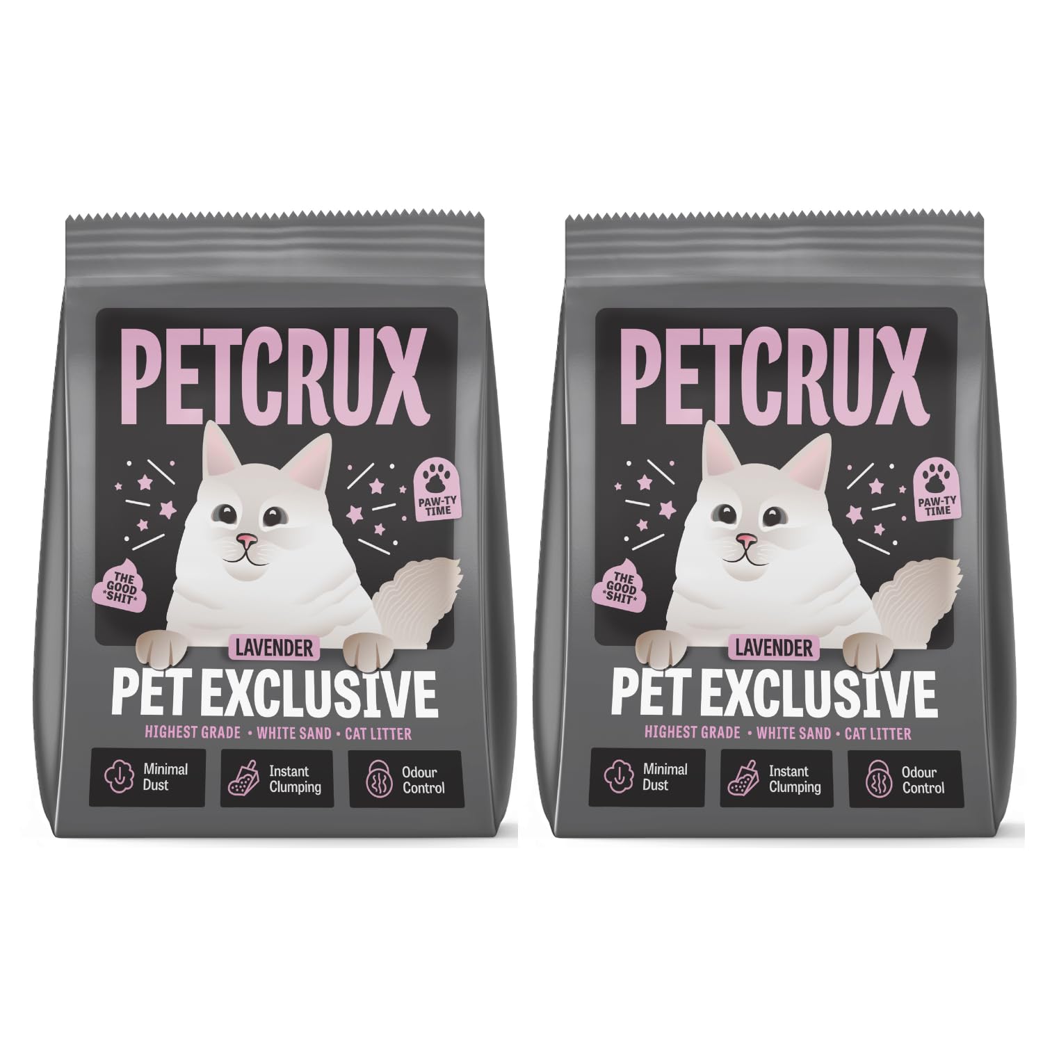 PetCrux Pet Exclusive White Sand Unscented Cat Litter | Made with The Highest Grade White Sand | Superior Odour Control | 99.9% Dust Free Scoopable (for Multiple Cats), 5kg