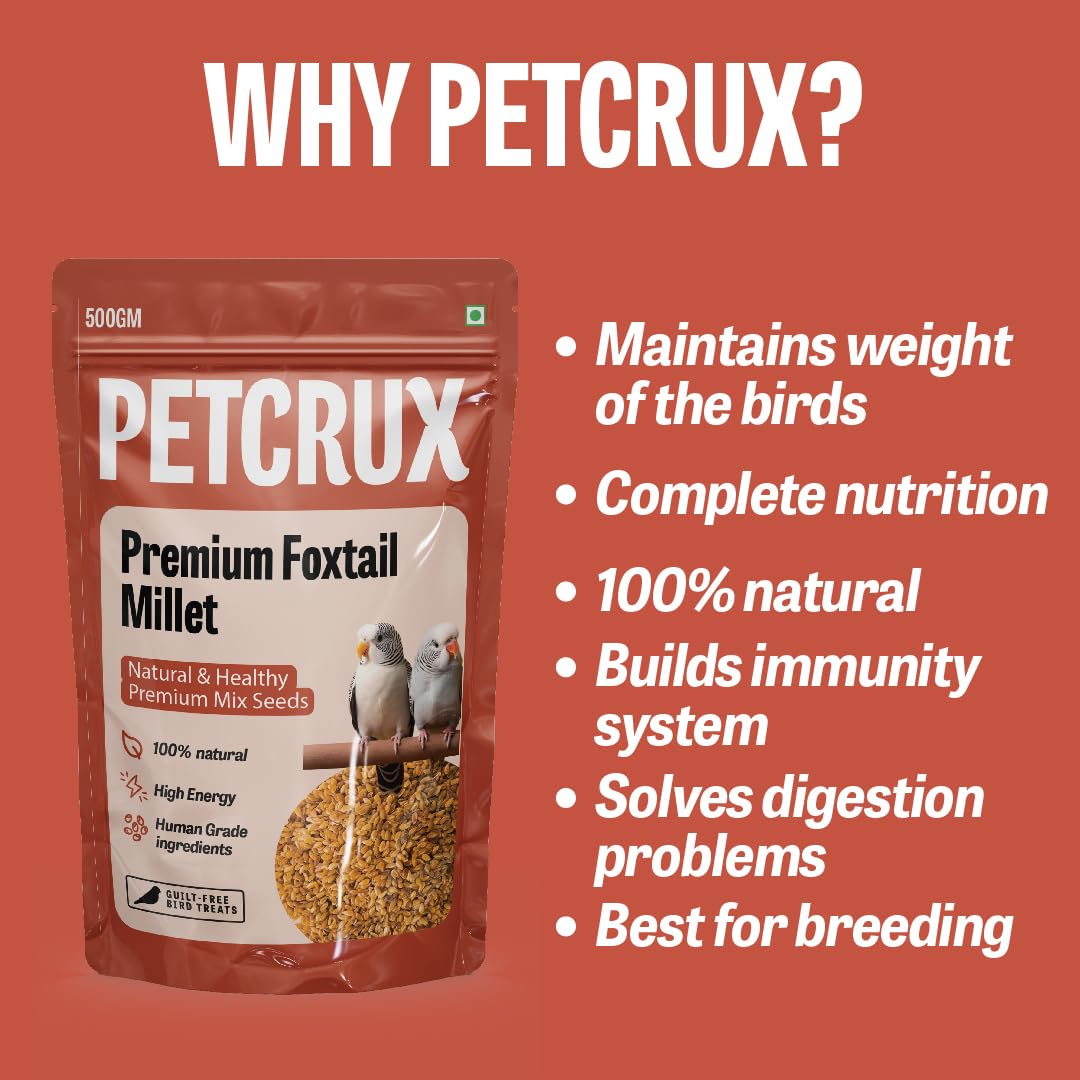 Petcrux Bird Food Foxtail Millets, 0.5kg