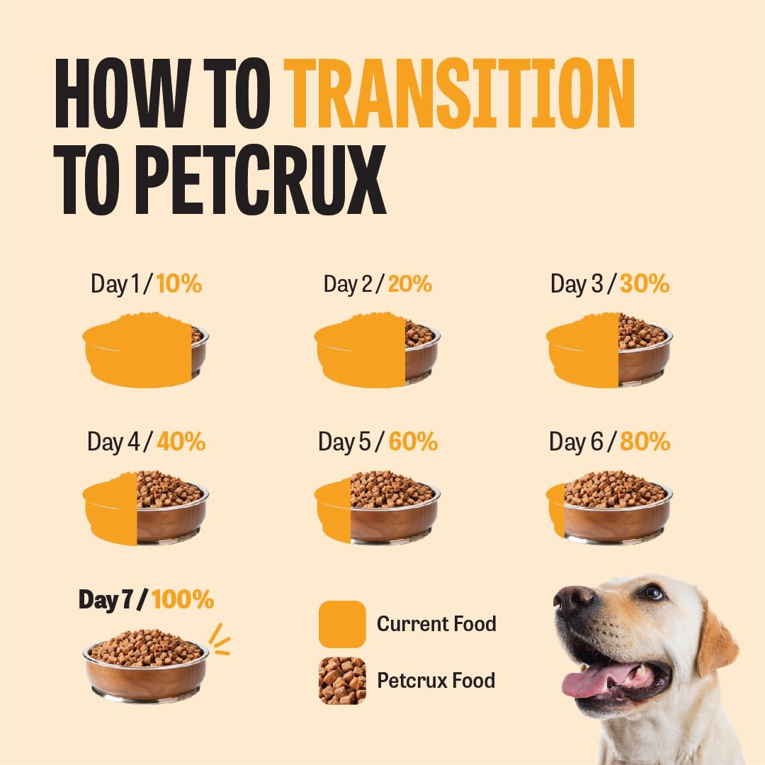 Petcrux Adult Dog Food Chicken & Rice, Complete Balanced Food for Adult Dogs, 10Kg