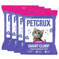 PetCrux Smart Clump Cat Litter 20Kg, 100% Natural Bentonite Odour Lock Lavender Scented Clay, Dust Free, 4 Packs of 5 Kgs (Combo)