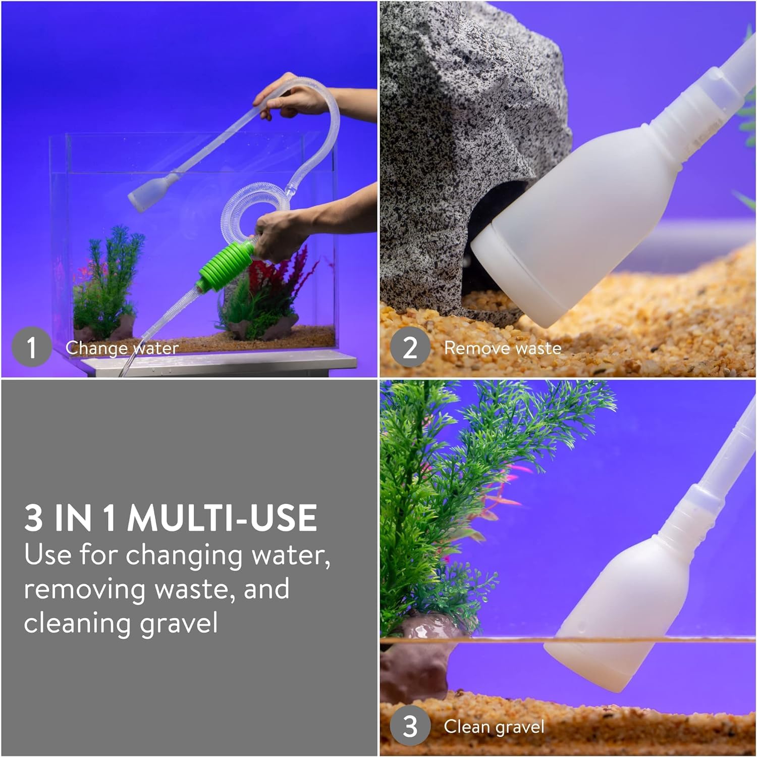 Petcrux Aquarium Water Changer Siphon Pump Without Valve 2 metres