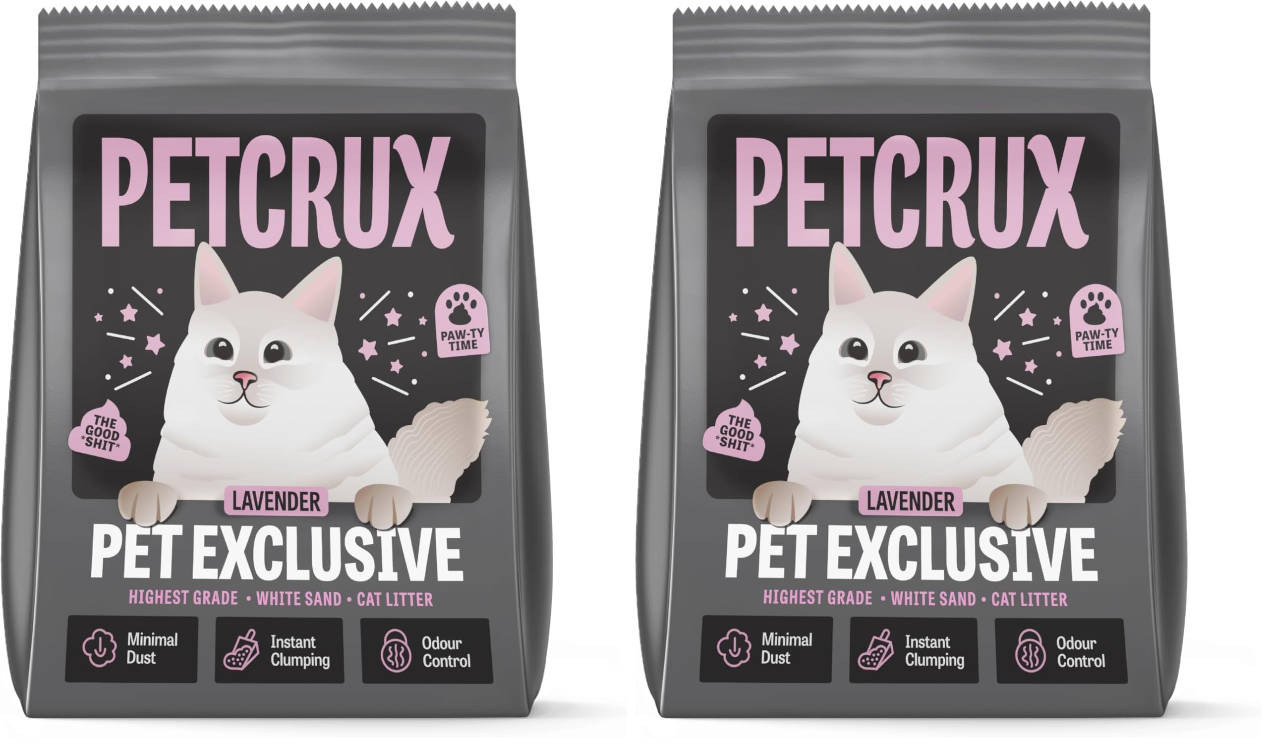 PetCrux Pet Exclusive White Sand Unscented Cat Litter | Made with The Highest Grade White Sand | Superior Odour Control | 99.9% Dust Free Scoopable (for Multiple Cats), 5kg