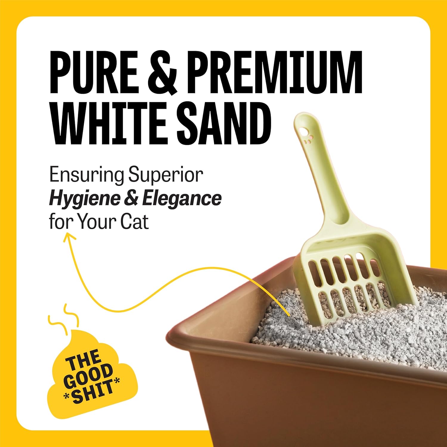 PetCrux Pet Exclusive White Sand Unscented Cat Litter | Made with The Highest Grade White Sand | Superior Odour Control | 99.9% Dust Free Scoopable (for Multiple Cats), 5kg